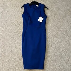Calvin Klein Blue Sleeveless Sheath Dress